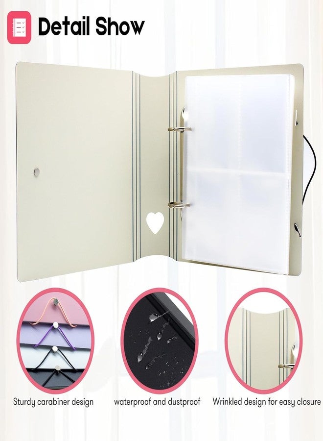 Careflection Photo Album Binder 200 Photocards Book D Ring A5 Binder Photocard Holder Refillable Compatible for Fujifilm Instax Mini Film/Polaroid Film/Kpop Photocard (Purple) - Image 5